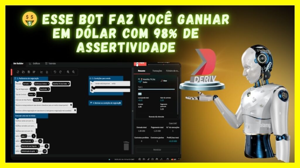 🤑 Esse Bot Faz Você Ganhar Em Dólar Com 98% ASSERTIVIDADE – Veja Como!